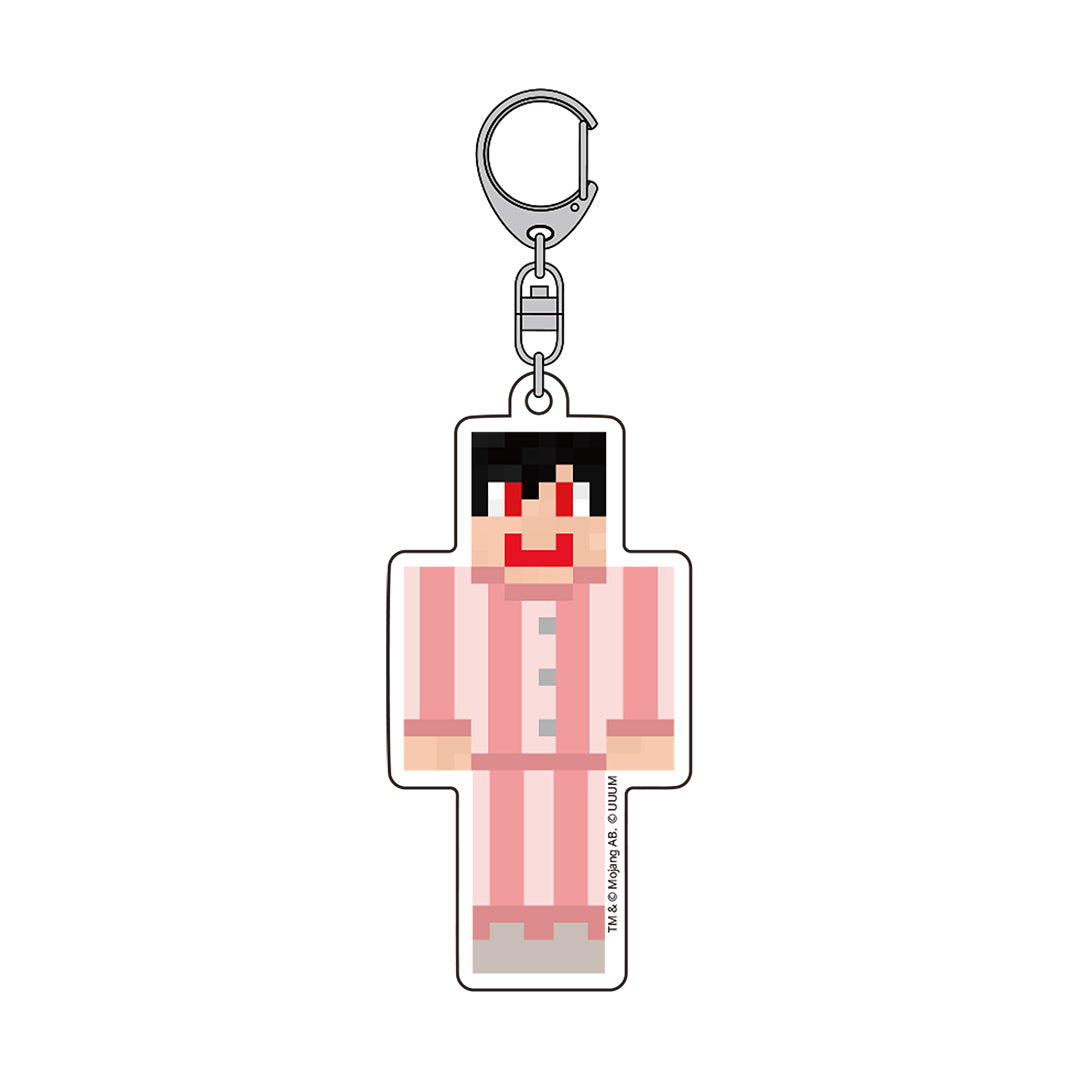 ゆあんくん トレーディングアクリルキーホルダー カラフルピーチ 駿河屋 × MINECRAFT