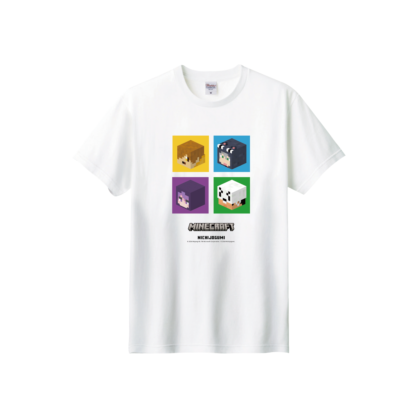 【日常組】マインクラフトTシャツ ホワイト